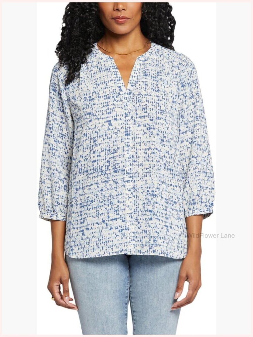 Pintuck Blouse - Button Down Long Sleeve Polyester Satin Top